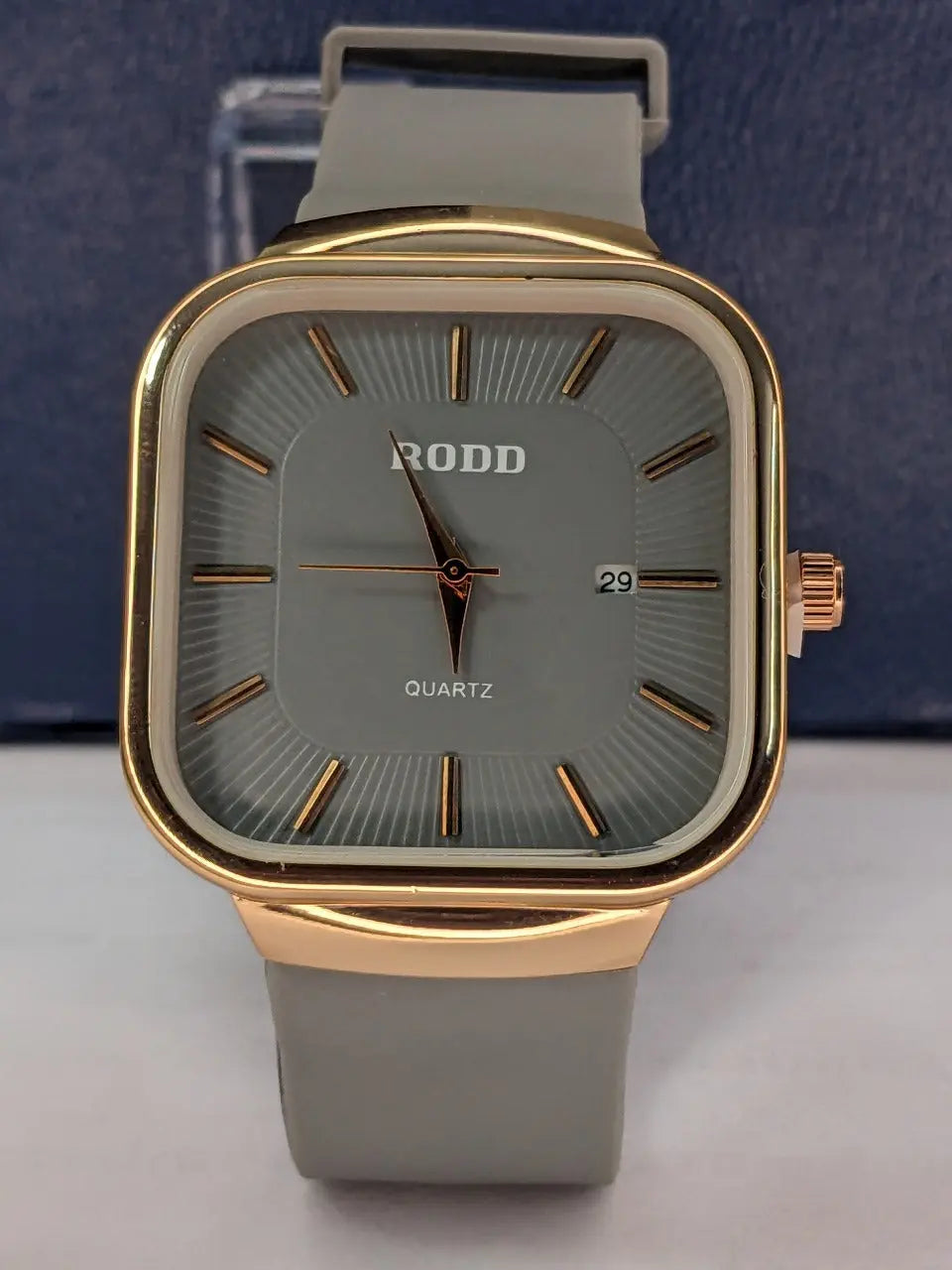 R. Grey Belt Gold Dial