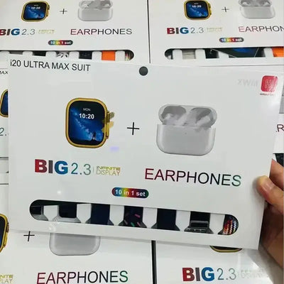 i20 ULTRA 2 MAX SUIT Smartwatch AIIRPODS PRO ( Smartwatch + AIIRPODS PRO + 7 Straps ) Full HD Display